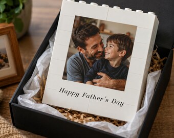 Personalized Photo Brick Block For Dad,Fathers Day Gift,Custom Picture Puzzle Keepsake,Anniversary Gift,Wedding Gift,Birthday Gift