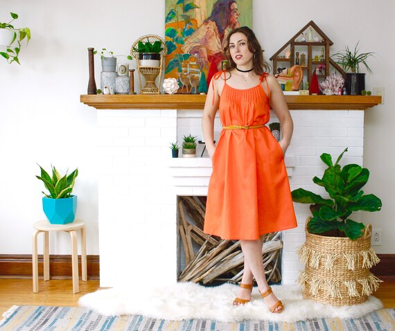 Vintage 1970s Bill Tice Designer Sundress - Bright