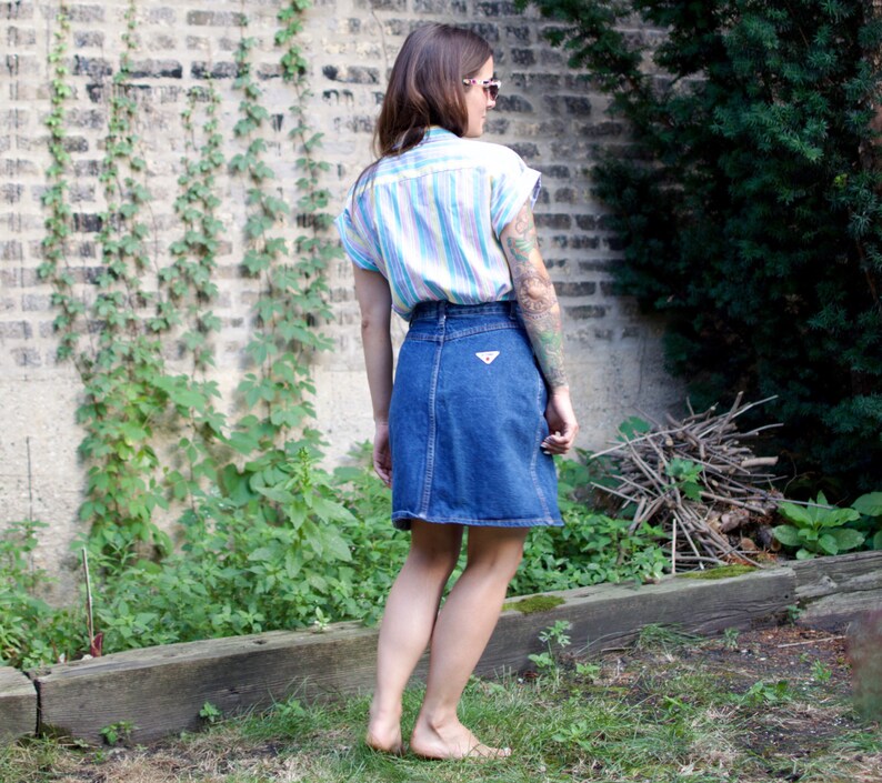 jean skirt 80s