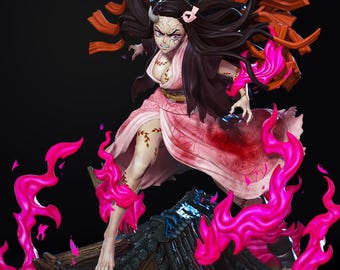 Nezuko Kamado – Anime STL File 1:10 Scale | High Detail Digital Sculpt for 3D Printing