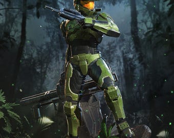 Master Chief – HALO Game STL Print File 1:10 Scale | Presupported | Digital Sculpt for 3D Printing