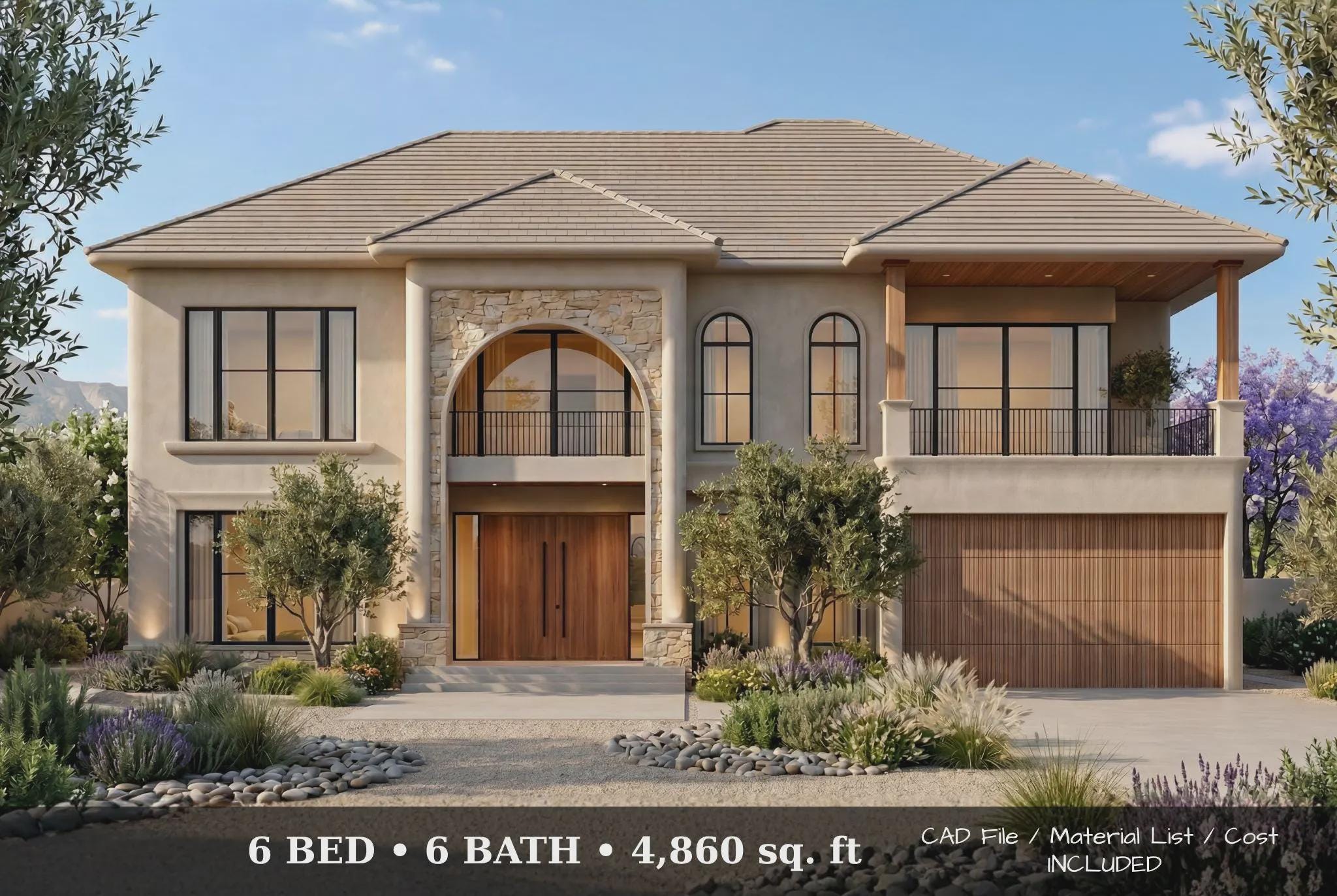 Luxury House Plans Bundle PDF, Modern Mansion Floor Plans, 5 & 6 ...