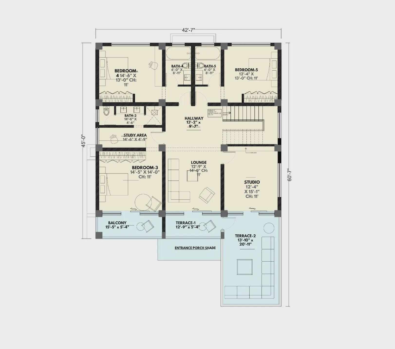Luxury House Plans Bundle PDF, Modern Mansion Floor Plans, 5 & 6 ...