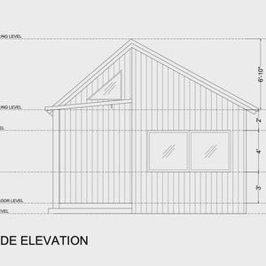 Ensemble de plans de maison de style cottage : plan d’une maison de 140 m² avec 3 chambres + plan d’une mini-maison, plan d’un chalet indépendant d’une chambre (PDF) image 17