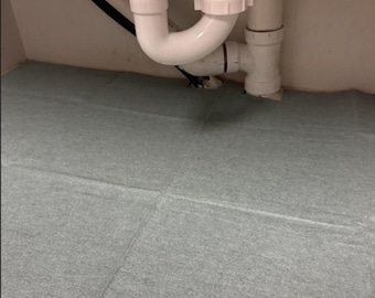 Leak Guard Under Sink Mat Non Adhesive Waterproof Cabinet Liner, Absorbent Felt Shelf Protector, Quick Dry Kitchen Bathroom Drawer Liner.