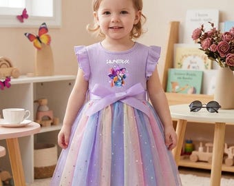 KPop Demon Hunters Kids Dress, Cute KPop Super Girls Outfit, Kpop Clothes, Demon Hunter Froks, Kpop Super girls, Rumi Zoey Clothes