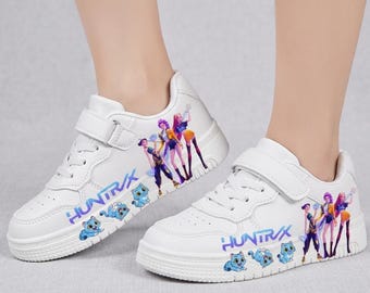 KPop Demon Hunters Kids Shoes, Super Girls Graphic Sneakers, KPop Fan Footwear, KPop Fan Shoes, Rumi Zoey Sheos
