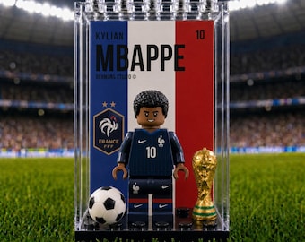 Mbappe World cup France Minifigure Bundle Football Figure Custom Soccer Collectible Display Fan Gift Decor Superstar Legend Vintage Style