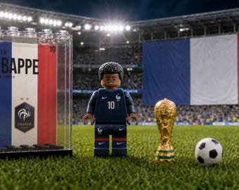 Mbappe World cup France Minifigure Bundle Football Figure Custom Soccer Collectible Display Fan Gift Decor Superstar Legend Vintage Style