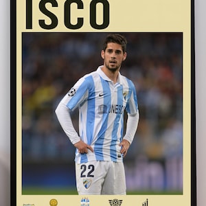 Isco Malaga Poster 2013 - Champions Run Young Talent - Vintage Football Wall Art - Spanish Club Underdog Story - Perfect Fan Gift Decor
