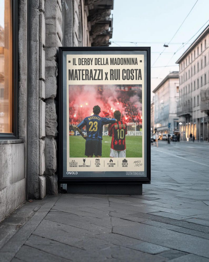 Materazzi Rui Costa Ultras Poster, Football Bengalas Stadium Print ...