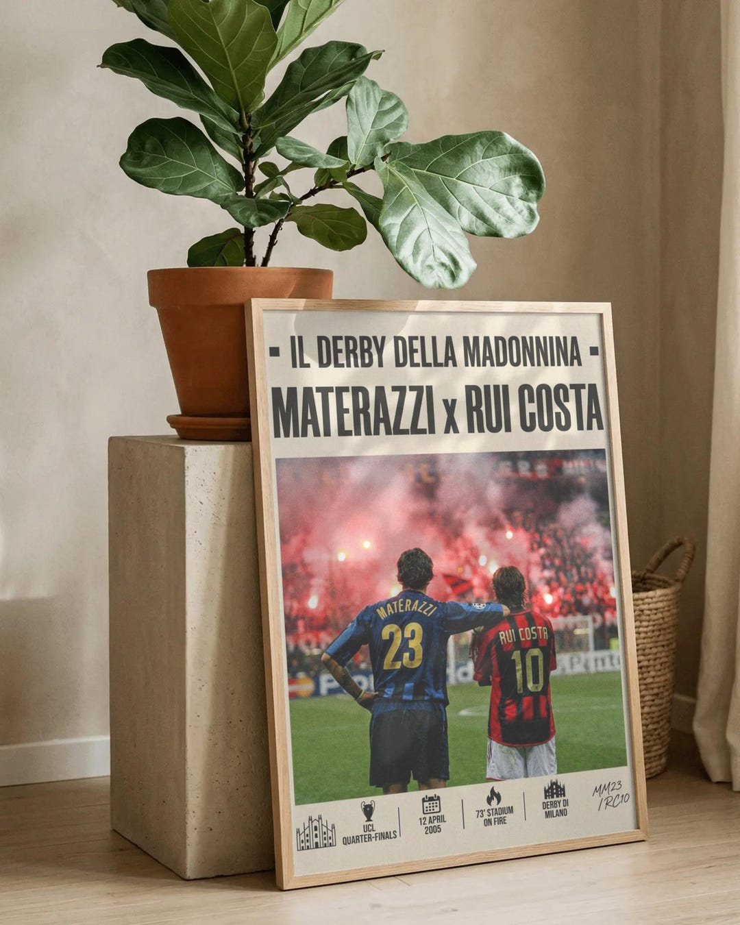 Materazzi Rui Costa Ultras Poster, Football Bengalas Stadium Print ...