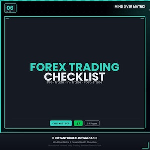 Forex Trading Checklist PDF | Pre-Trade Checklist | Digital Download