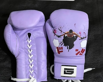 カスタム忍者ボクシンググローブ 牛革グラフィック スパーリンググローブ 2026 プロ仕様プロ格闘ボクシンググローブ ユニークな戦闘ギフトグローブ