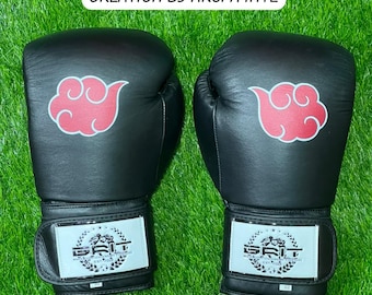 Guantes de boxeo personalizados de la Pantera Rosa, guantes de sparring de cuero de vaca, equipo profesional de Muay Thai y kickboxing, guante de combate único de dibujos animados de anime.
