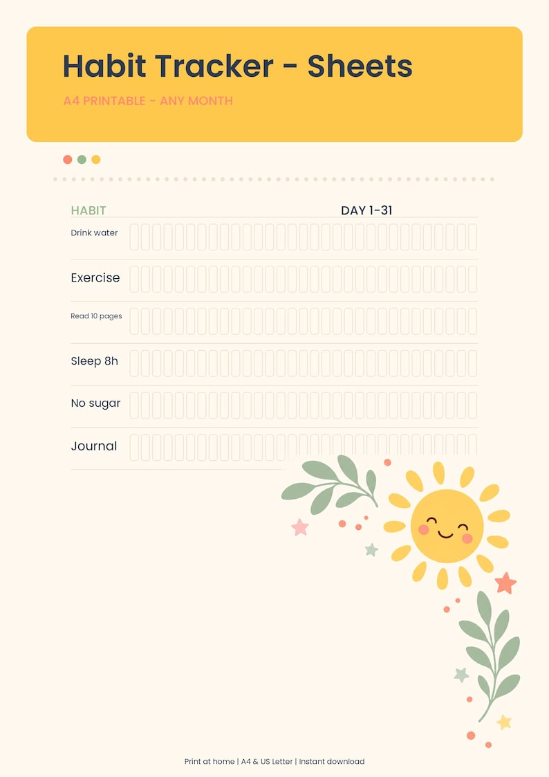 Habit Tracker - Sheets image 1