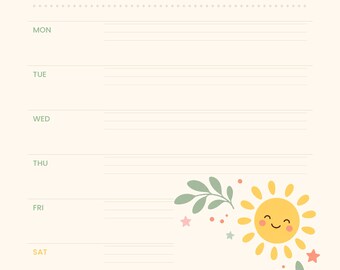 Weekly Planner - Monthly Calendar
