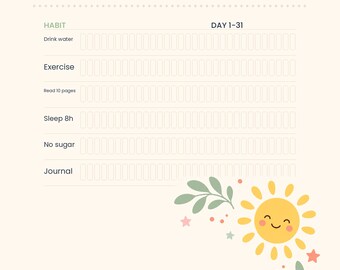 Habit Tracker - Budget Sheets