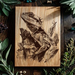 Iguana Lizard SVG | Bearded Dragon Exotic Reptile Charcuterie Board Design PNG | Wildlife Nature Gift | Laser & CNC File