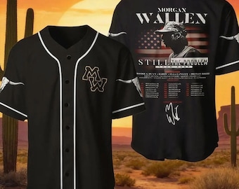 Camiseta de béisbol de Morgann Wallenn para la gira Still The Problem 2026, camiseta para conciertos de música country.
