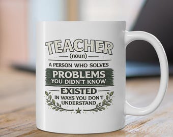 Teacher Definition Mug | Funny Teacher Gift | Teacher Coffee Mug | End Of Year Teacher Gift | Teaching Assistant Gift | Teacher Appreciation