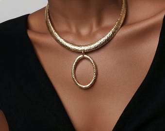 African Brass Necklace.