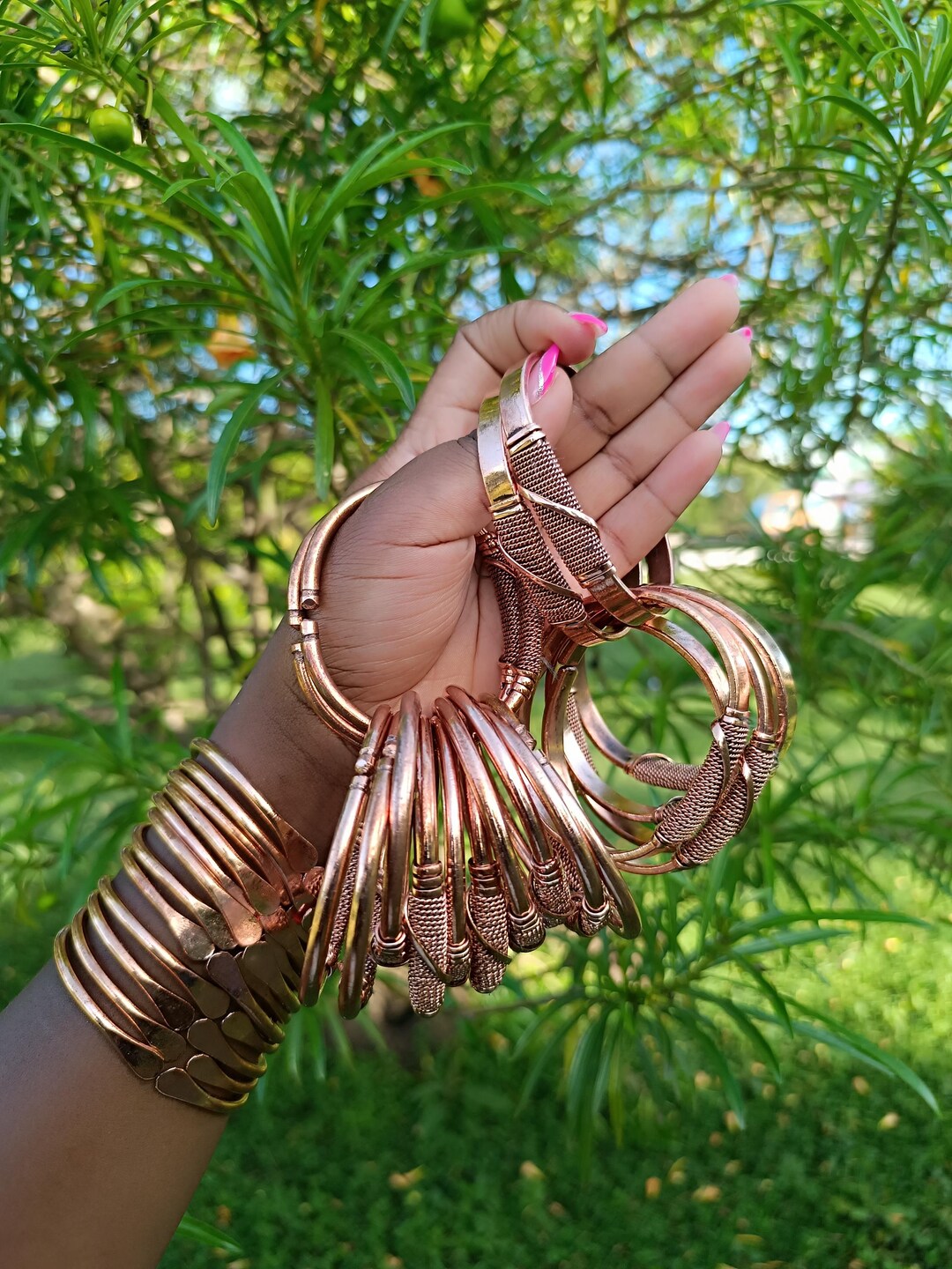 Wholesale Copper Bracelets Set: 30 Adjustable African Cuff Bangles ...