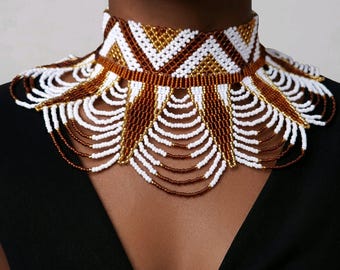 African Maasai Beaded Necklace.