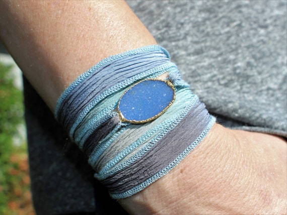Druzy wrap best sale bracelet