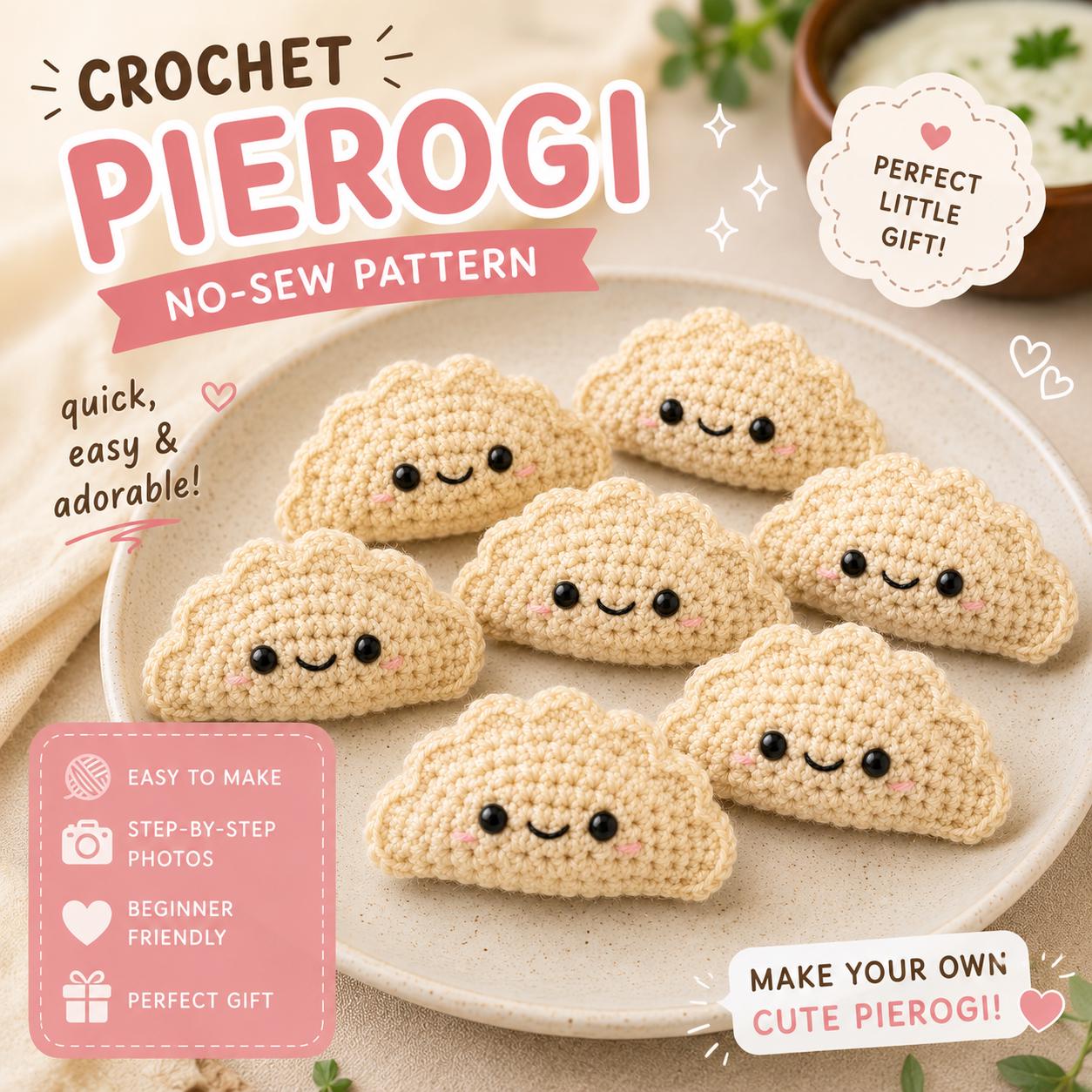 39 Plushie Crochet Patterns for Soft, Cuddly Amigurumi Makes 13 Crochet Pierogi Pattern No-Sew Amigurumi Dumpling Plush