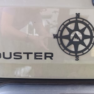 Adventure Compass Car Decal - Gloss Clear Coated PET-CF17 Emblem for Duster 2024+ ,Duo Pack