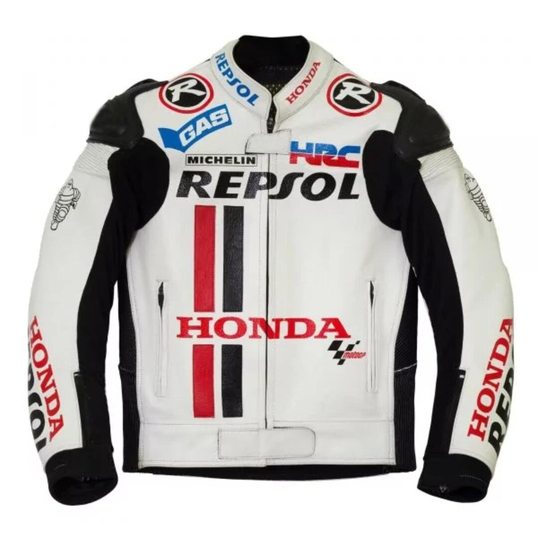 Honda Repsol Motorbike Racing Leather Jacket – Genuine Cowhide ...