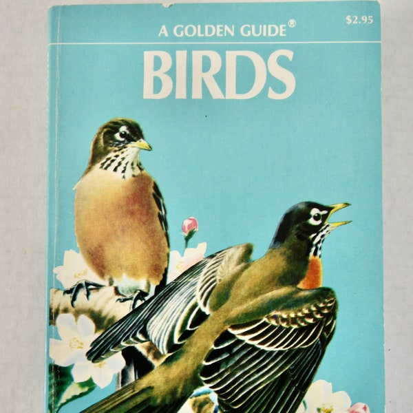 Birds A Golden Nature Guide to the Most Familiar American Birds 1956 vintage book illustrated field guide Herbert Zim birdwatcher gift