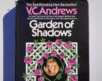 V.C. Andrews Garden of Shadows 1987 vintage trashy gothic horror novel Book Club Edition dust jacket Flowers in Attic prequel Dollanganger
