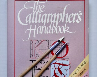 The Calligrapher's Handbook 1984 vintage guide how-to graphic design book calligraphy hand lettering typography penmanship