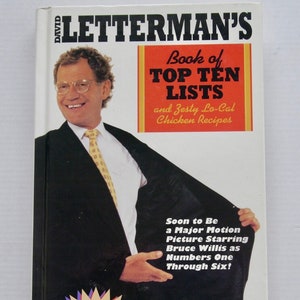 Letterman's Book of Top Ten Lists David Letterman 1995 first edition vintage adult humor comedy book Late Night television image 1