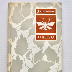 Japanese Haiku A Peter Pauper Press Book 1955-1956 vintage midcentury illustrated poetry pocket book Basho Buson Issa Shiki Sokan Kikaku