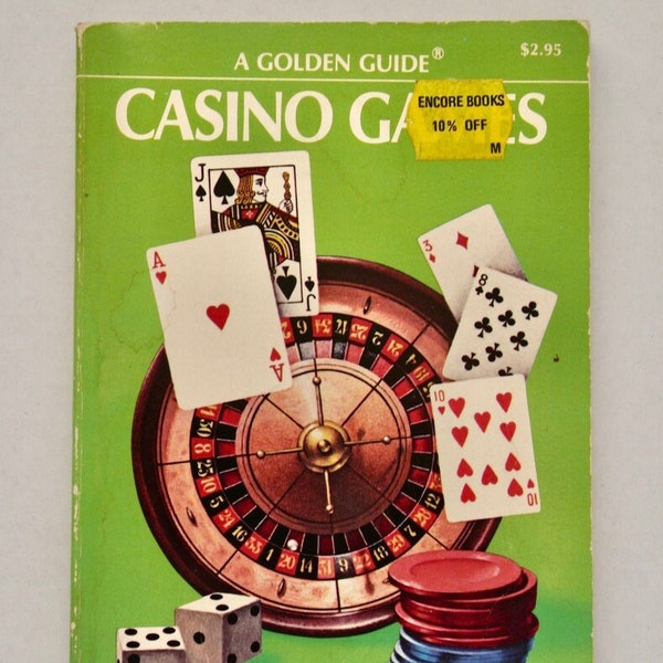 Casino Games A Golden Guide vintage book 1973 Las Vegas gambling how to play craps cards keno twenty-one roulette baccarat