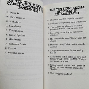 Letterman's Book of Top Ten Lists David Letterman 1995 first edition vintage adult humor comedy book Late Night television image 9