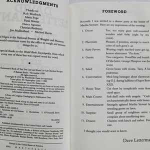 Letterman's Book of Top Ten Lists David Letterman 1995 first edition vintage adult humor comedy book Late Night television image 5