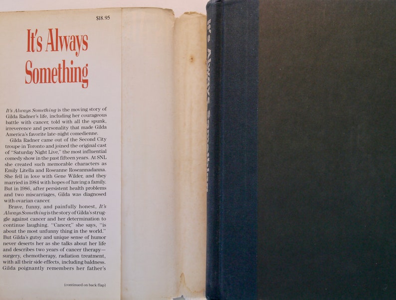 It's Always Something Gilda Radner 1989 vintage book biography cancer memoir Saturday Night Live comedian Gene Wilder television image 3