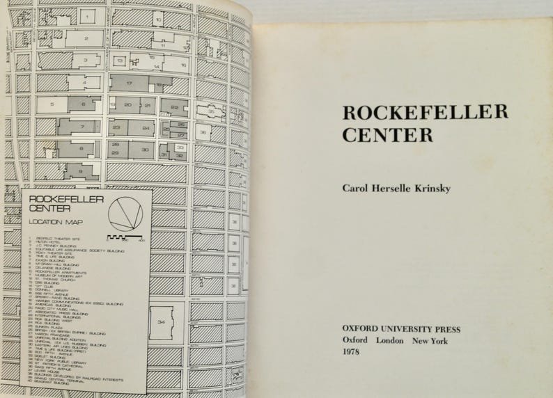 Rockefeller Center: 1978 Vintage Architecture Book, NYC Urban Planning ...
