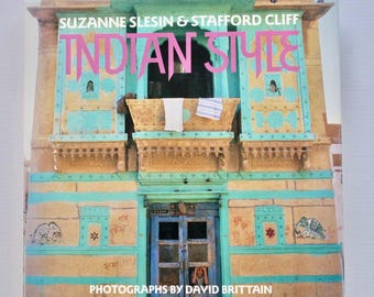 Indian Style Coffee Table Book: Vintage Interior Design by Slesin & Cliff 1990 first edition