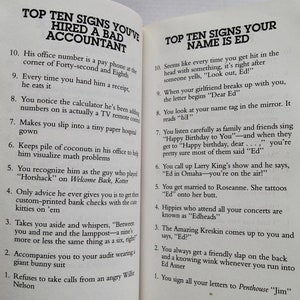 Letterman's Book of Top Ten Lists David Letterman 1995 first edition vintage adult humor comedy book Late Night television image 10