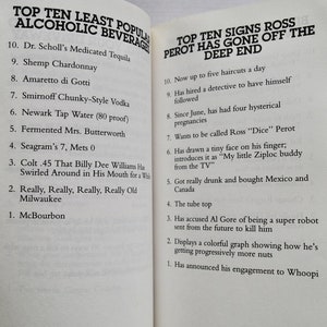 Letterman's Book of Top Ten Lists David Letterman 1995 first edition vintage adult humor comedy book Late Night television image 8