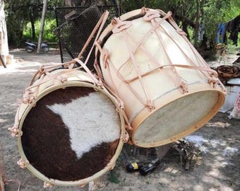 ARGENTINA BOMBO LEGUERO 15" x 20" Folklore Bass Drum Madera Cuero Piel Argentino Legüero !!