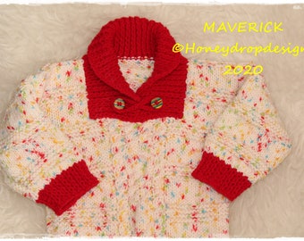 MAVERICK ROMPER SET Knitting Pattern 0-18 Months approx.