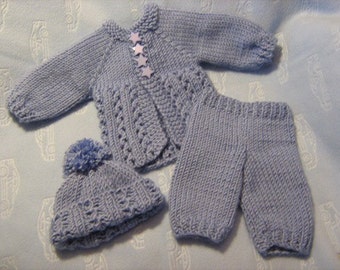 Charlie Ribby - Matinee Set to fit 10" Reborn - Knitting Pattern