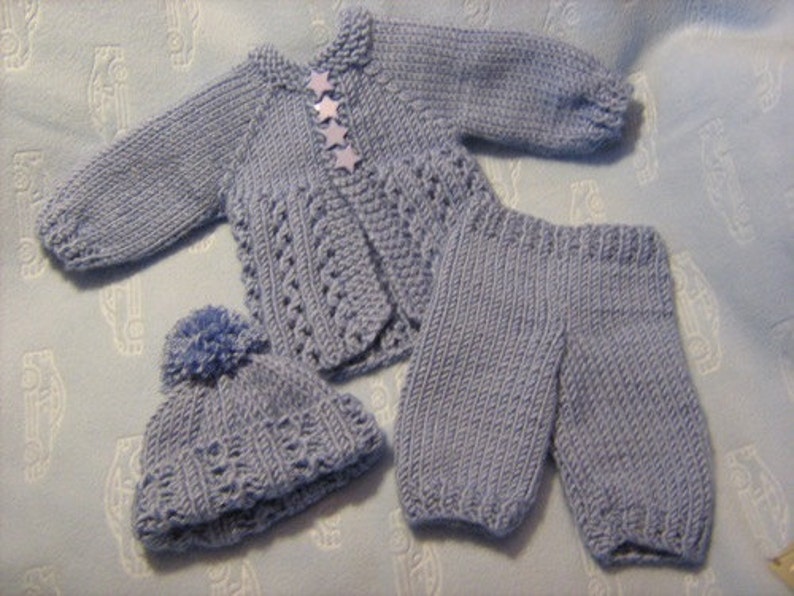 Charlie Ribby Matinee Set to Fit 10 Reborn Knitting Pattern - Etsy
