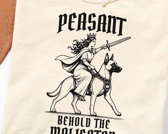 Belgian Malinois Shirt, Queen Riding Maligator T-Shirt, Funny Strong Feminist Dog Mom Tee, Medieval Sarcasm Vintage Style Castlecore Gifts